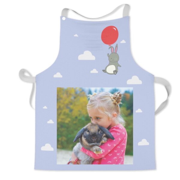 Personalised Kids Apron | Easter Bunny Design | Childrens Photo Apron | Machine Washable | Quick Release Neck Straps | ASDA photo