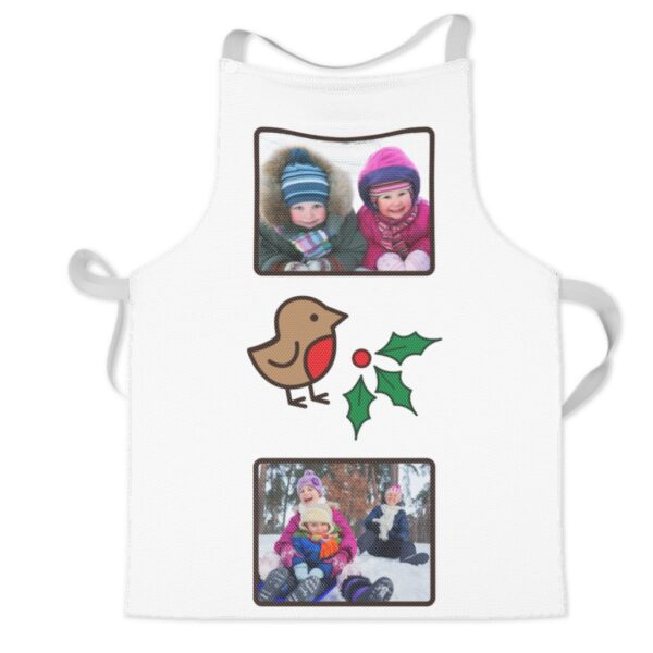 Personalised Kids Apron | Merry and Bright Design | Childrens Photo Apron | Machine Washable | Quick Release Neck Straps | ASDA photo