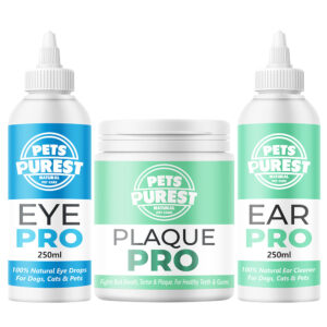 Pets Purest Health Bundle Eye Pro Ear Pro Plaque Pro 100 Natural Pet Products