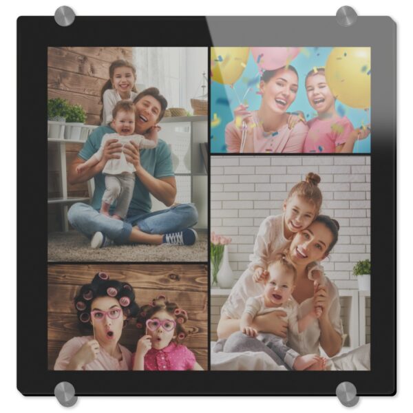 Photo Acrylic Prints | 10x10 | Acrylic Print | Boardered Collage Design | Printed On Premium Acrylic Glass | Ready To Hang | ASDA photo