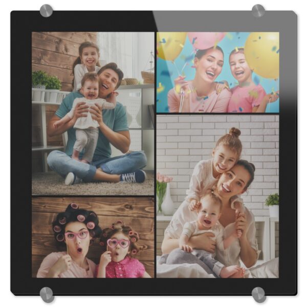 Photo Acrylic Prints | 12x12 | Acrylic Print | Boardered Collage Design | Printed On Premium Acrylic Glass | Ready To Hang | ASDA photo