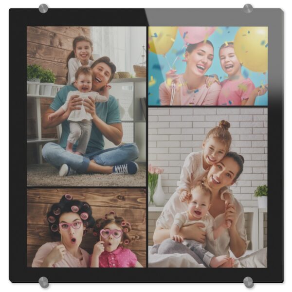 Photo Acrylic Prints | 16x16 | Acrylic Print | Boardered Collage Design | Printed On Premium Acrylic Glass | Ready To Hang | ASDA photo