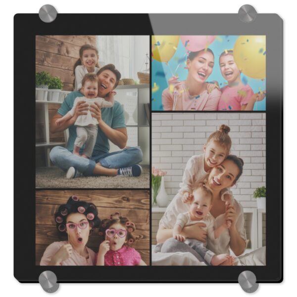 Photo Acrylic Prints | 8x8 | Acrylic Print | Boardered Collage Design | Printed On Premium Acrylic Glass | Ready To Hang | ASDA photo