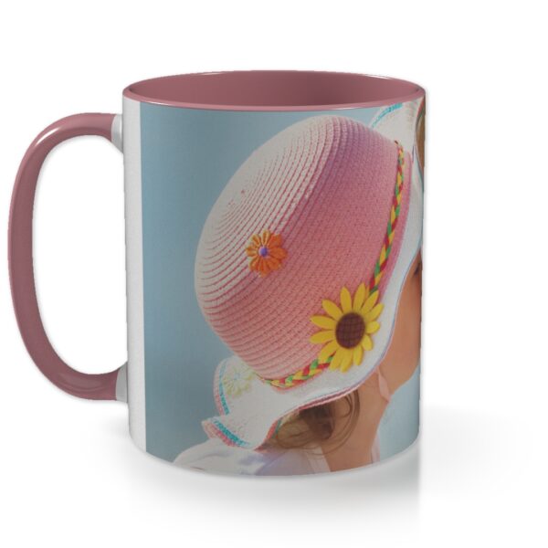 Pink Photo Mug | Personalised Mugs | Add Your Own Photo | Dishwasher and Microwave Safe | Pink Inside Of Mug | ASDA photo