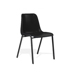 Polly Stacking Visitor Chair Black Polypropylene Without Ar