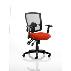 Portland III Task Operator Chair Black Mesh Back Pimento Co