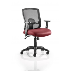 Portland Task Operator Chair Chilli Colour Seat With Arms R