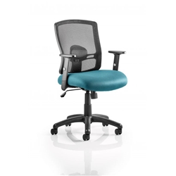 Portland Task Operator Chair Kingfisher Colour Seat With Ar