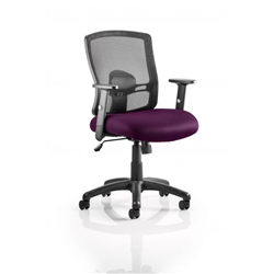 Portland Task Operator Chair Purple Colour Seat With Arms R