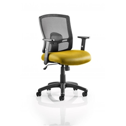 Portland Task Operator Chair Sunset Colour Seat With Arms R