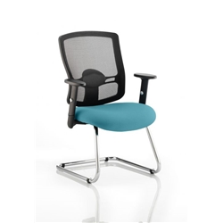 Portland Visitor Chair Cantilever Kingfisher Colour Seat Wi