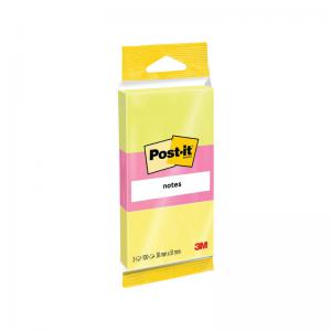 Post it Neon Colour Notes 38x51mm 100 Sheet Pads Assorted 36 Pack 6812