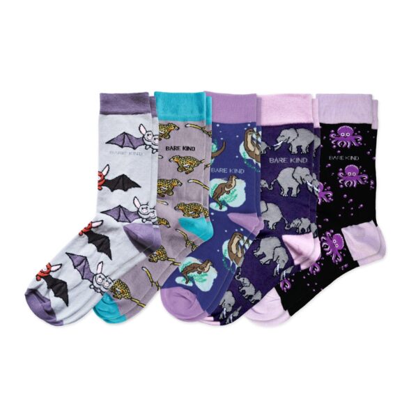 Purple Lover Bamboo Sock Set | UK Adult 7 11