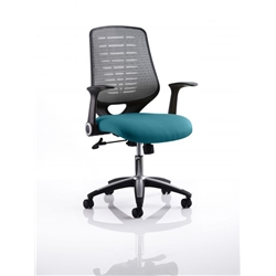 Relay Task Operator Chair Kingfisher Colour Silver Back Wit