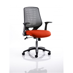 Relay Task Operator Chair Pimento Colour Silver Back With A