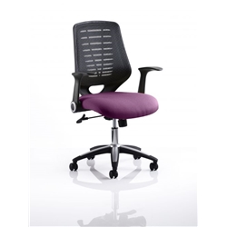 Relay Task Operator Chair Purple Colour Black Back With Arm