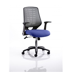 Relay Task Operator Chair Serene Colour Silver Back With Ar