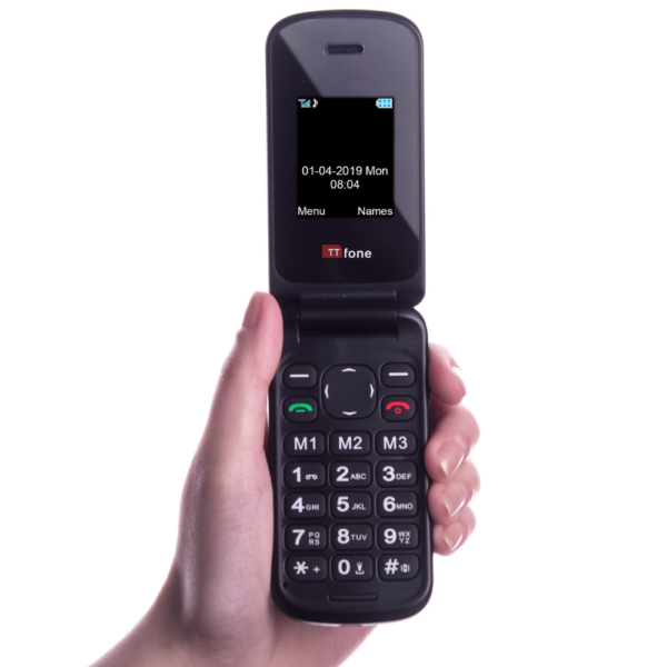 Returned Resale TTfone TT140 Red Flip Folding Phone with USB Cable Giffgaff Pay As You Go