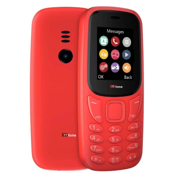 Returned Resale TTfone TT170 Dual SIM Red with USB Cable O2 Pay as you Go