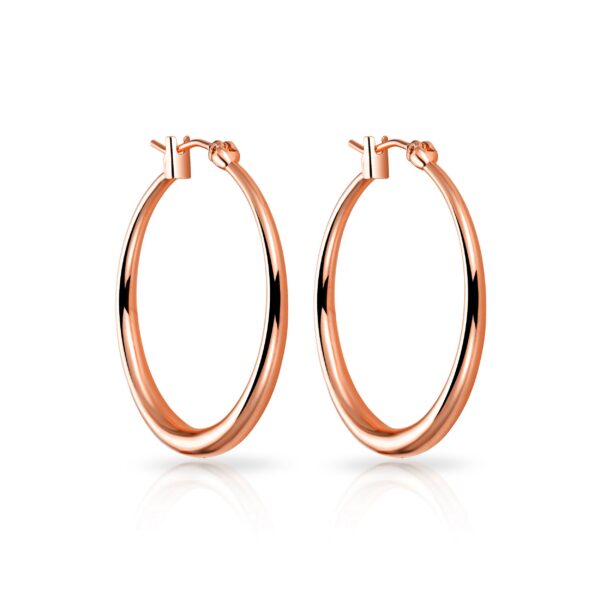 Rose Gold Plated 30mm Hoop Earrings