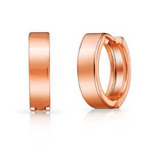 Rose Gold Plated Huggie Earrings