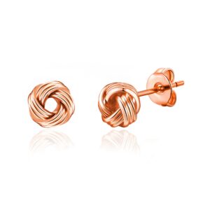 Rose Gold Plated Love Knot Earrings