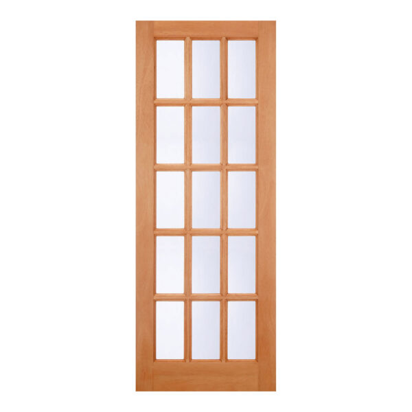 SA 15L Hardwood MT External Door Clear Glazed