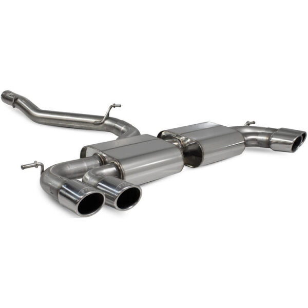 Scorpion Car Exhaust Cat Back System Non Resonated Non Valved Polished Monaco VW Golf R MK75 17 20