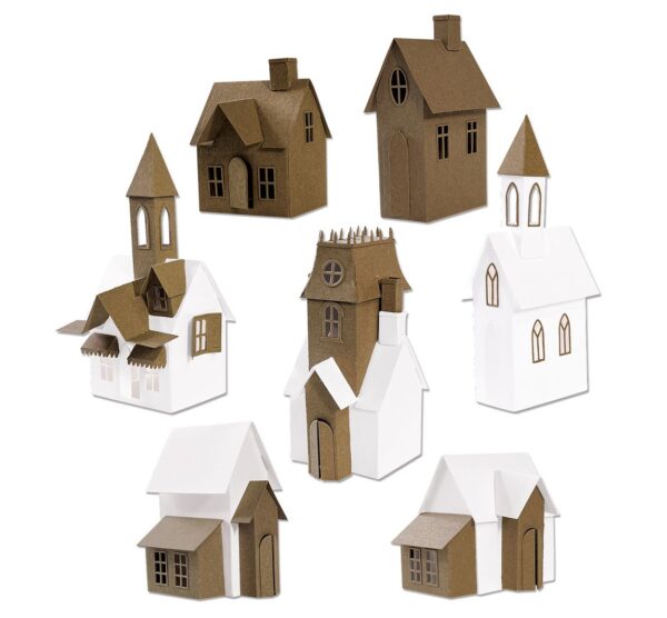 Set de gabarits destampe Sizzix Thinlits Village Collection by Tim Holtz