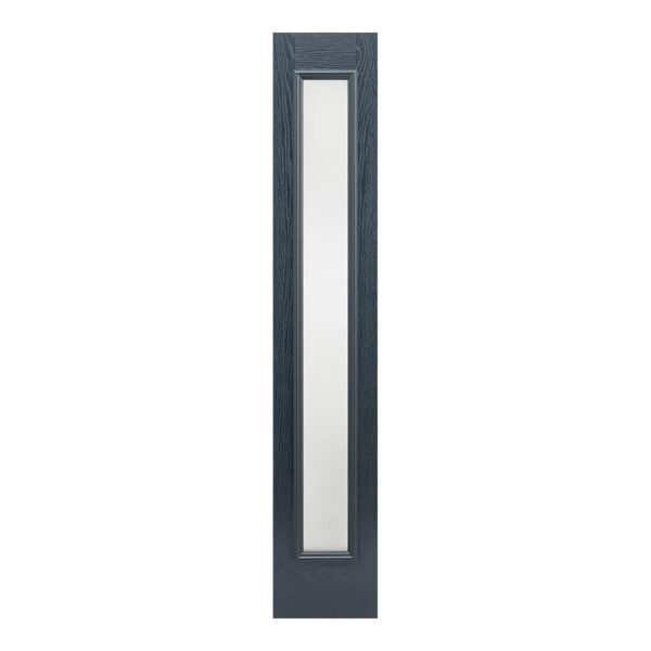 Sidelight 1L Frosted Pre Finished Anthracite Grey External Composite Door 2032 x 356 14 x 44mm 1 Light With Frosted Double Glazed Unit