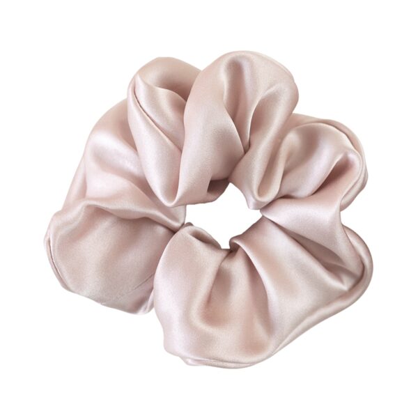 Silken Hair Silk Scrunchie Hair Tie Pale Rose