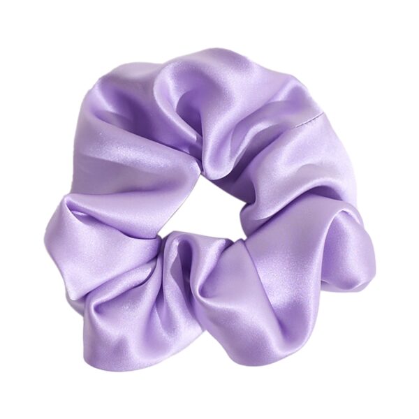 Silken Hair Silk Scrunchie Hair Tie Purple