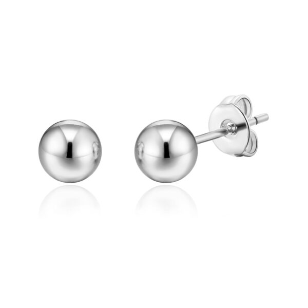 Silver Plated Ball Stud Earrings