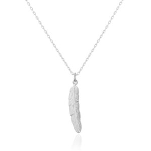 Silver Plated Feather Necklace