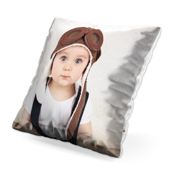 Small Photo Cushion | 12x12 Personalised Cushion | Photo Pillow | Your Photo On A Cushion | Canvas | Printed One Side | Insert Included | ASDA photo