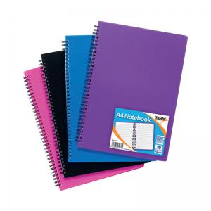 Sundry A4 Wiro Polypropylene Notebook 5 Pack 301471 TGR01471