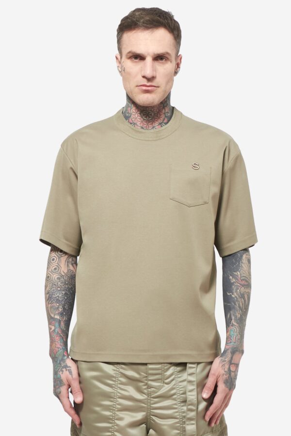 T Shirt in cotone khaki