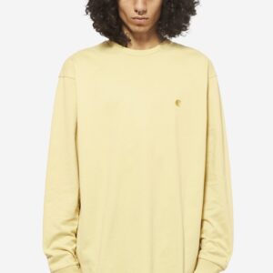 T shirts a Manica Lunga CHASE in cotone giallo