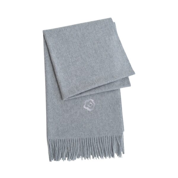 The Big Shawl Oversized Cashmere Wrap Gray Melange