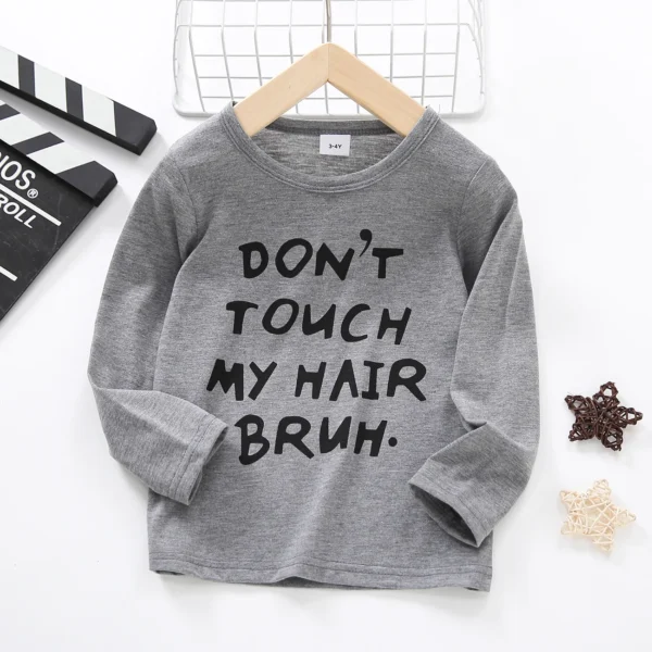 Toddler Boy Casual Letter Print Long sleeve Tee