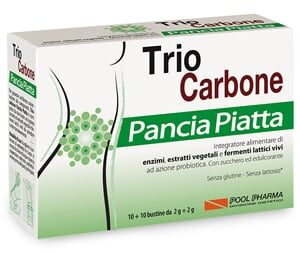 Triocarbone pancia piatta 10 + 10 bustine pool pharma srl