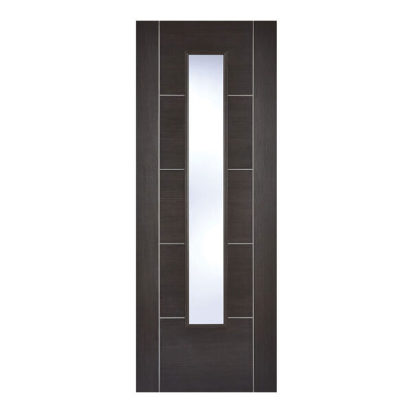 Vancouver Laminated Glazed Dark Grey Laminated Internal Door Clear Glazing