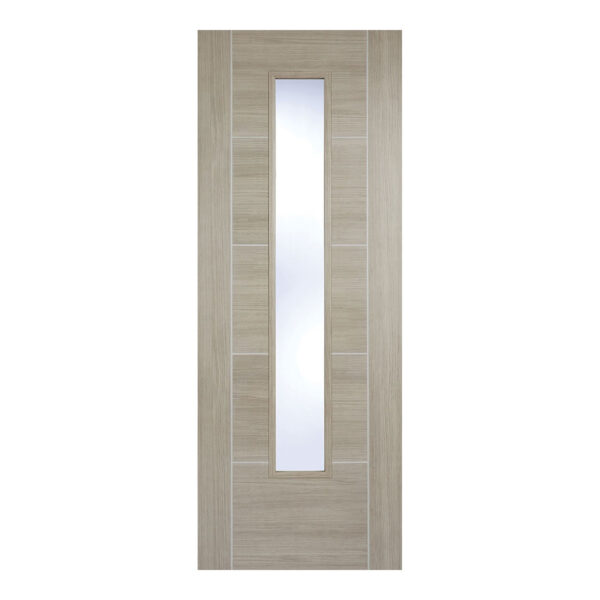 Vancouver Laminated Glazed Light Grey Laminated Internal Door Clear Glazing