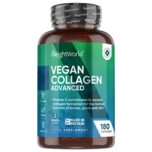 Vegan Collagen 500mg 180 Capsules 100 Plant Based Collagen Supplement by WeightWorld