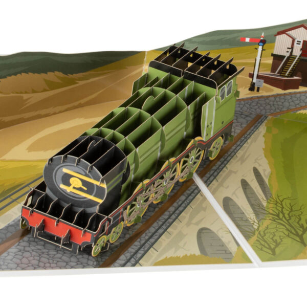 Vintage Steam Train Pop Up Card