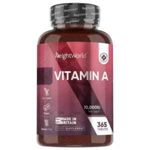 Vitamin A 10000IU 365 Tablets 1 Year Supply Vegan Friendly WeightWorld