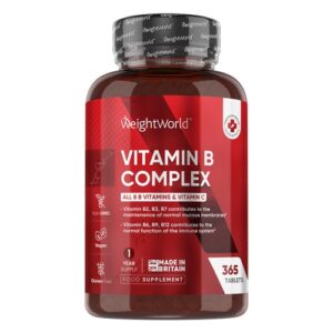 Vitamin B Complex 365 Tablets Blend of 8 B Vitamins with Vitamin C Folic Acid