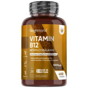 Vitamin B12 1000 mcg 450 Vegan Tablets Pure Methylcobalamin 1+ Year Supply