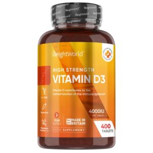 Vitamin D3 4000IU 400 High Strength Tablets Fulfill Your Daily Sunlight Requirement