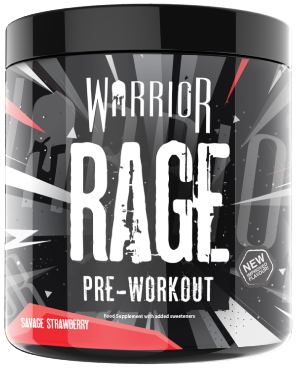 Warrior RAGE Pre Workout 392g 45 Servings Savage Strawberry